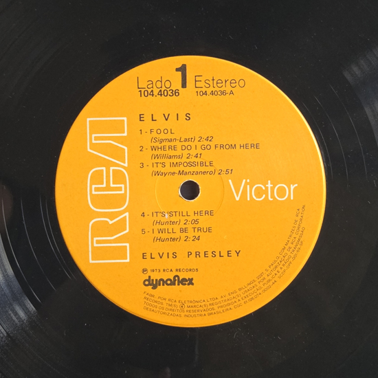 Lado A - Elvis - Fool Album