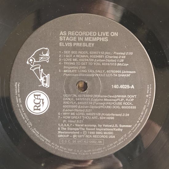 Lado A - Recorded Live On Stage in Memphis